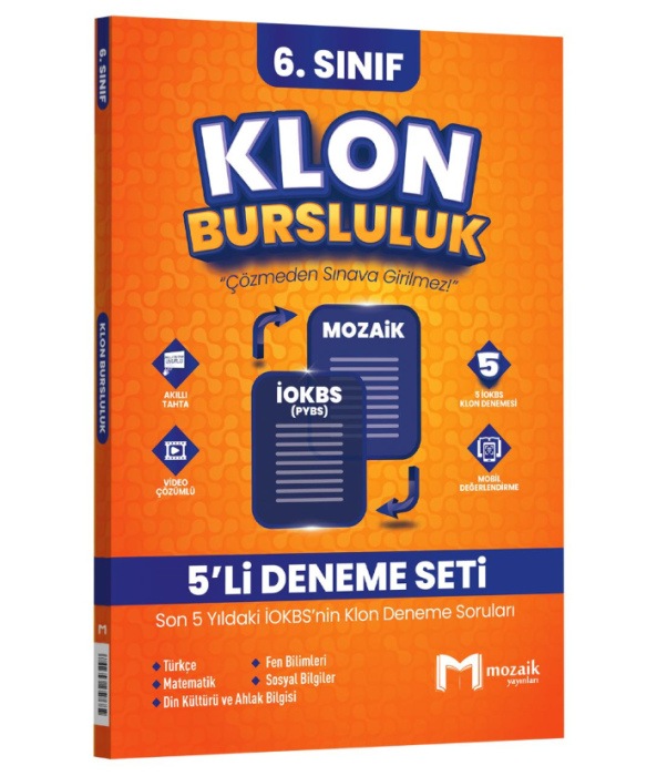 6.SINIF MOZAİK İOKBS KLON 5 Lİ DENEME SETİ - 25-26